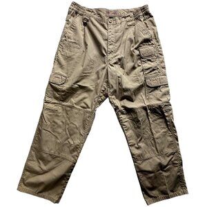 5.11 Tactical Pants Mens 36x30 Fits 34x28.5 Beige Khaki Cargo Rip Stop Workwear